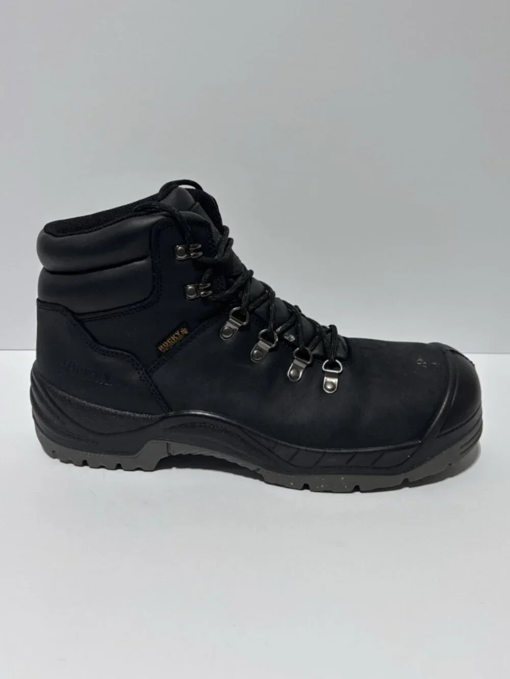 Rocky Men’s Worksmart Composite Toe Work Boots Black, Size 11 M
